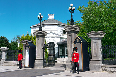 Sentries at Rideau Hall main gate