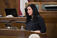 Líder del partido Ieva Krapāne