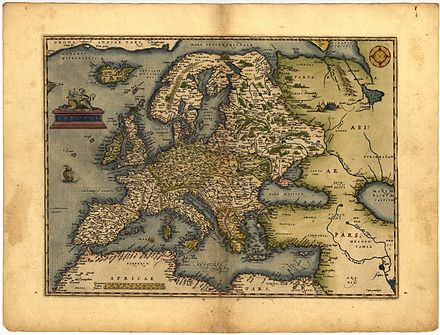 Mapo de Mediteraneo kaj Eŭropo, 1572