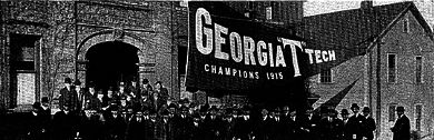 The pennant at the annual banquet for the 1915 team 1915TechPennant.png