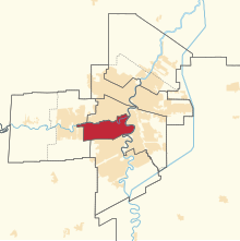 Map of the riding from 1997 to 2000 199646012 Winnipeg South Centre Winnipeg-Centre-Sud.svg