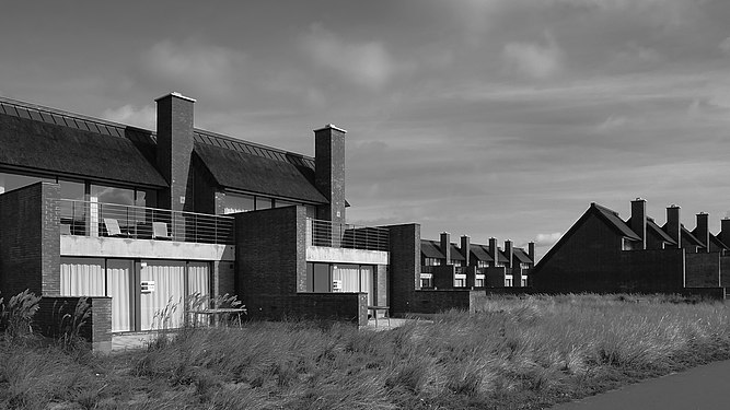 The vacancy between construction and renting - empty houses of holiday village Vesterhavshytten, isle of Rømø, Denmark