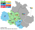Seat distribution for the 2019 Dresden city council election.