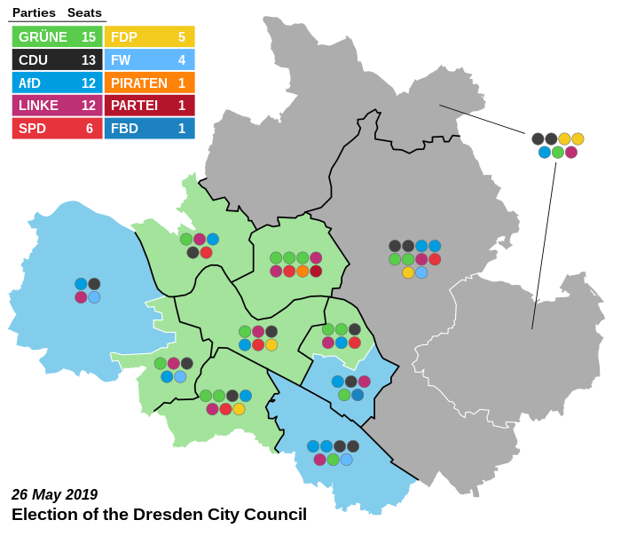 Results of the 2019 city council election.