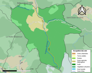 Mappa a colori che mostra l'uso del suolo.