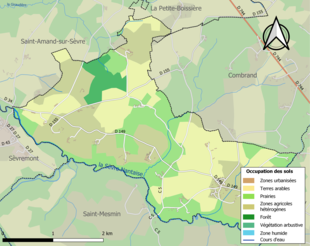 Kleurenkaart met landgebruik.