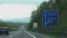 De A395 bij Vienenburg in de richting van Bad Harzburg. (2008)