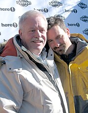 Maupin (left) and his husband Christopher Turner at the 2006 Sundance Film Festival