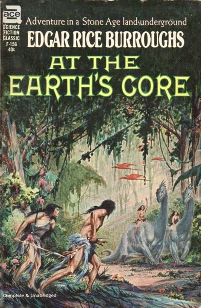 First paperback edition of At the Earth's Core, 1962. Cover by Roy Krenkel.