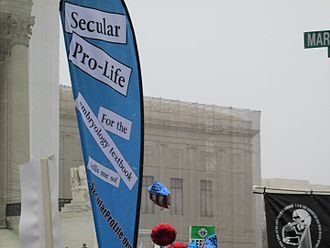 A Secular Pro-Life banner at the March for Life in Washington, D.C. in 2013 A Secular Pro-Life banner at the March for Life in Washington, D.C. (2013).JPG