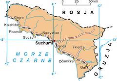Mapa Abchazji