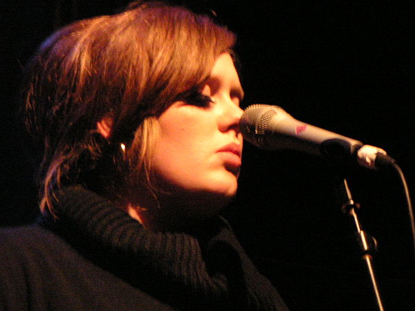 Adele performing live in 2009