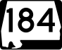 State Route 184 marker