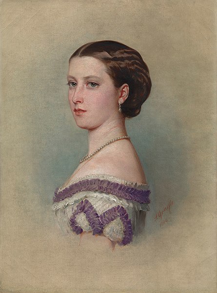 Princess Helena, a few months before the death of her father, Prince Albert of Saxe-Coburg and Gotha, 1861