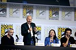 Thumbnail for File:Alex Kurtzman, Patrick Stewart, Isa Briones &amp; Santiago Cabrera (48445087596).jpg