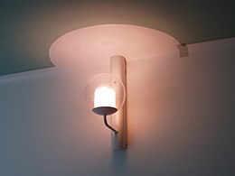 Paimio Sanatorium, patient room ceiling lamp, Alvar Aalto.