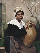 Bretagnelais­tyttö ruukku kädessä, 1884