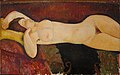 莫迪里安尼《大裸婦》1917年，展示了陰毛