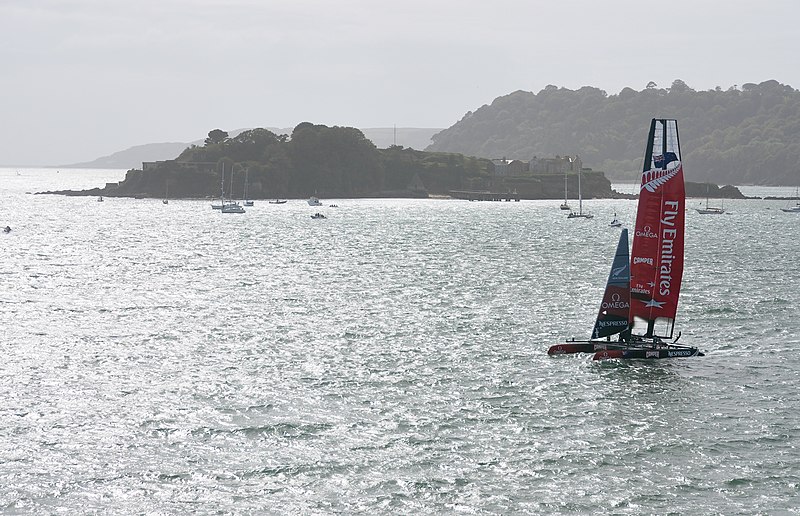 File:America's Cup, Plymouth - Emirates Team New Zealand Drake's Island.jpg