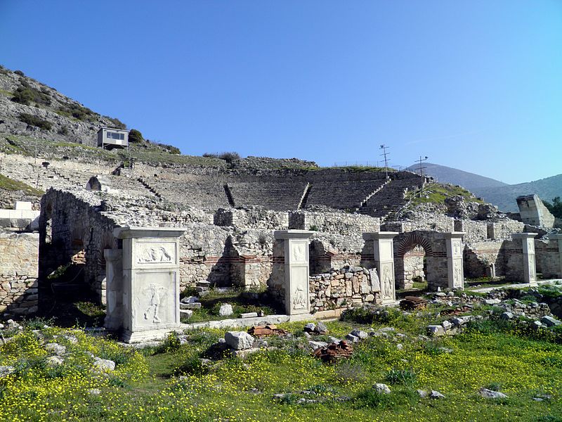 File:Ancient Theatre, built by Philip II in the 4th century BC and later reconstructed by the Romans, Philippi (7272276452).jpg