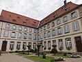 Stolz-Grimm Hospital (tidligere klosterbolig) indgangsdør, hovedtrappe