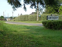Antheny (Ardennes) city limit sign.JPG