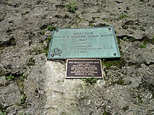 The Milleville Town Site is marked by two plaques. Apple River IL Millville Town Site1.JPG