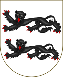 Leopards in the arms of the Hohenlohe princes Arms of the house of Hohenlohe (1).svg