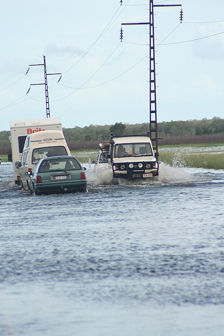 This is the road to Arnhem Land during wet season. Not to forget that this is the only good section of road getting here.