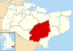 Ashford shown within Kent