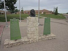 Pere plaques on the grounds of Athol Murray College of Notre Dame at Wilcox, Saskatchewan Athol Murray College Wilcox Saskatchewan.jpg