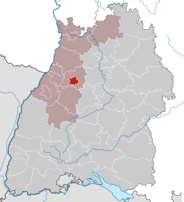 Kaart van Pforzheim