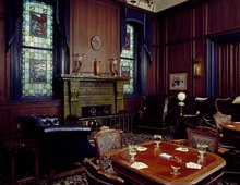 Bar in het historische St. James Hotel, gebouwd in de jaren 1870 in Red Wing, Minnesota LCCN2011633015.tif