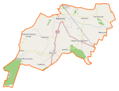 Mapa lokalizacyjna gminy Baranów