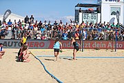 Deutsch: Deutsche Beachhandball-Meisterschaften 2022; Tag 3: 7. August 2022 – Frauen,Finale, Beach Bazis Schleissheim – Minga Turtles Ismaning 2:1 (20:26, 24:20, 8:6) English: German Beach handball Championships; Day 3: 7 August 2022 – Women Final – Beach Bazis Schleissheim Vs Minga Turtles Ismaning 2:1 (20:26, 24:20, 8:6)