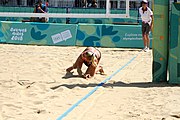 Deutsch: Beachvolleyball bei den Olympischen Jugendspielen 2018; Tag 11, 17. Oktober 2018; Jungen, Spiel um Platz 3 – USA (Devon Newberry/Lindsey Sparks)-Norwegen (Emilie Olimstad/Frida Berntsen) 1:2 (21–1/13–21/9–15) English: Beach volleyball at the 2018 Summer Youth Olympics at 17 October 2018 – Bronze Medal Match – USA (Devon Newberry/Lindsey Sparks)-Norway (Emilie Olimstad/Frida Berntsen) 1:2 (21–1/13–21/9–15)