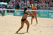 Deutsch: Beachvolleyball bei den Olympischen Jugendspielen 2018; Tag 11, 17. Oktober 2018; Mädchen, Finale – Italien (Claudia Scampoli & Nicol Bertozzi)- Russland (Maria Woronina & Maria Botscharow) 0:2 (19–21/19–21) English: Beach volleyball at the 2018 Summer Youth Olympics at 17 October 2018 – Girls Final – Italy (Claudia Scampoli & Nicol Bertozzi) - Russia (Maria Voronina & Maria Bocharova) 0:2 (19–21/19–21)