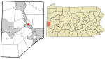 Beaver County Pennsylvania incorporated and unincorporated areas Rochester highlighted.svg