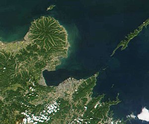 Satellitenaufnahme der Beppu-Bucht