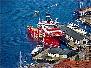 M/S Ocean Response i Bergens hamn i juli 2014