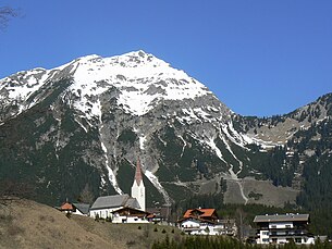 View of Berwang with the Thaneller