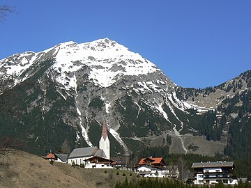 Berwang and snowcovered Thaneller