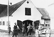 Schmiede der Familie Goldhofer in Amendingen (ca. 1930)