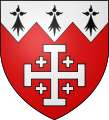 Ergué-Gabéric komunos (Bretanė, Prancūzija) herbas su Jeruzalės kryžiumi.
