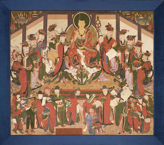 File:Bodhisattva Jijang (Kshitigarbha) and the Ten Kings of Hell LACMA AC1994.49.1 (1 of 9).jpg