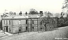 Brabyns Hall as a military hospital c. 1918. It was demolished in 1953. Brabyns Hall as military hospital c.1918.jpg