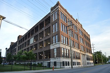 The firm's brass finishing building in Louisville, Kentucky Brass Finishing Building, Standard Sanitary Manufacturing Company.jpg