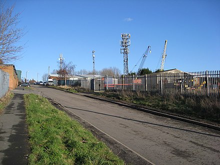 Aston Common Industrial Estate (2009). The colliery was on the right. Brookhouse Road - geograph.org.uk - 1129515.jpg