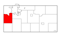 Location of the Town of Brunswick within Eau Claire County Brunswick, Wisconsin map.png