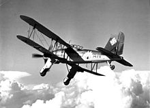 A Fieseler Fi 167, the fifth of 12 pre-production machines, banks through the clouds on a test flight.